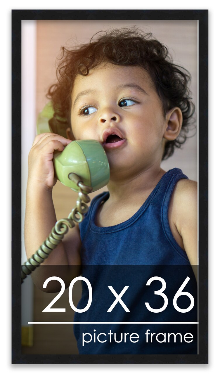 Classic Modern Black Picture Frame - UV Acrylic, Foam Board Backing, Hanging Hardware